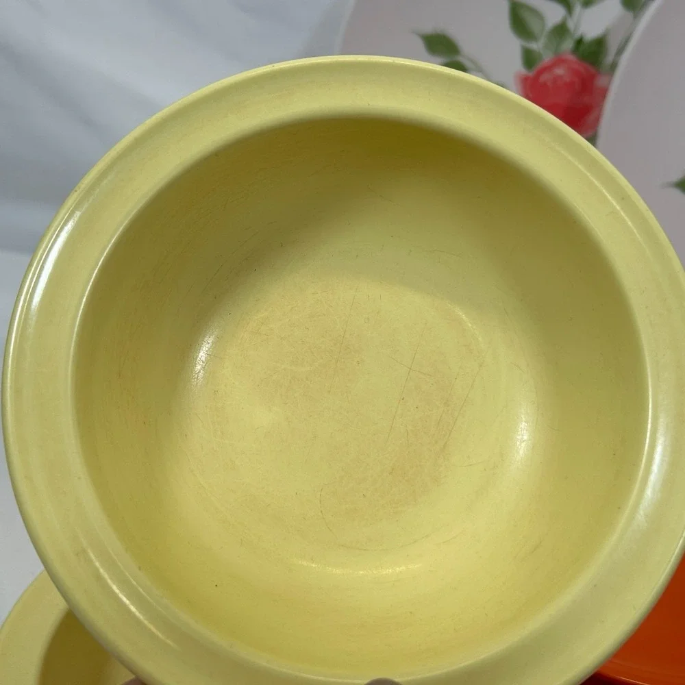 Vintage Dish Set Bowl Plate Melamine PROLON Ware Melmac MCM 1950s 1960s Floral